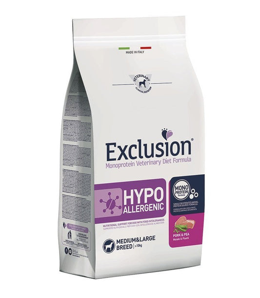 Cani Adulti Exclusion diet formula hypoallergenic maiale e piselli medium large 2 kg-0